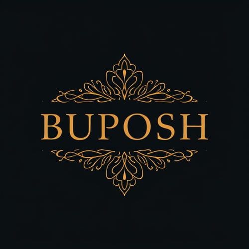 AI Design for a logo for a hand made jewellary brand named as BUPOSH