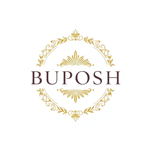 AI Design for a logo for a hand made jewellary brand named as BUPOSH