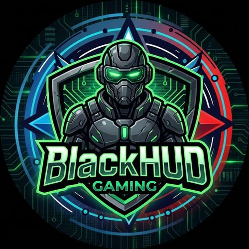 AI Design for MIX AND CREATE A DIFFERENT LOGO DARK IN COLOR FOR YOUTUBE CHANNEL 'BlackHUD'
