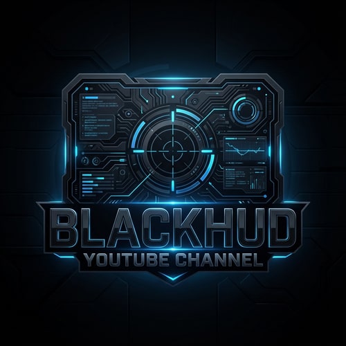 AI Design for A DIFFERENT LOGO DARK IN COLOR FOR YOUTUBE CHANNEL 'BlackHUD'