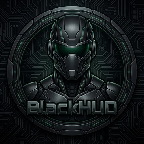 AI Design for A DIFFERENT LOGO DARK IN COLOR FOR YOUTUBE CHANNEL 'BlackHUD'