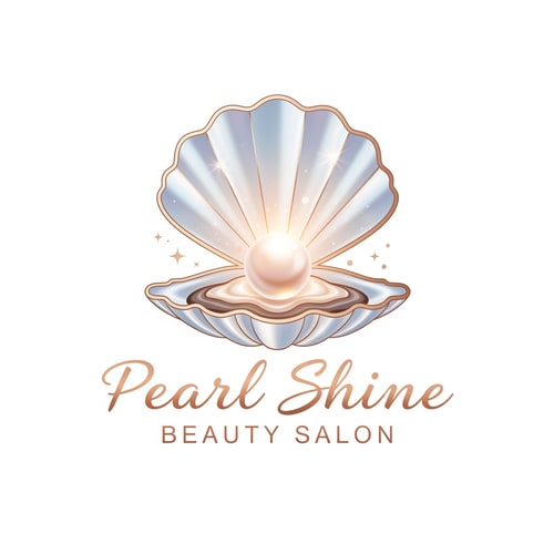 AI Design for Pearl shine beauty salon logo