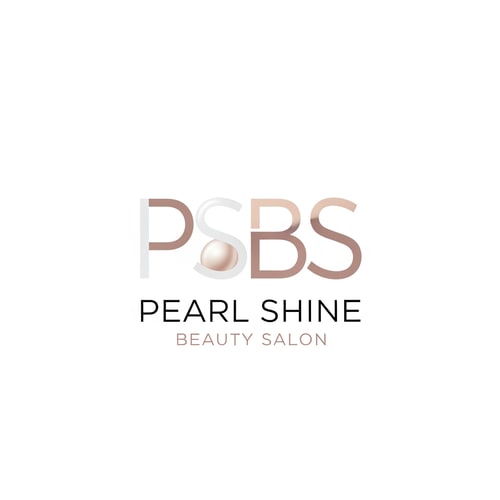 AI Design for Professional graphic design 2D illustration, create a Pearl shine beauty salon logo by rearranging the letters PSBS into a simple styled shape where each letter is still easily readable, utilizing a 2D flat design aesthetic with clean lines and minimalistic approach, ensuring the letters PSBS are clearly visible and form a cohesive Pearl shine beauty salonshape, with a focus on modern typography and a balanced composition.