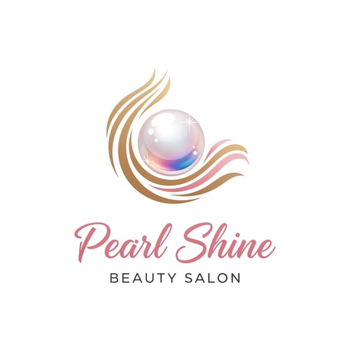AI Design for Pearl shine beauty salon logo