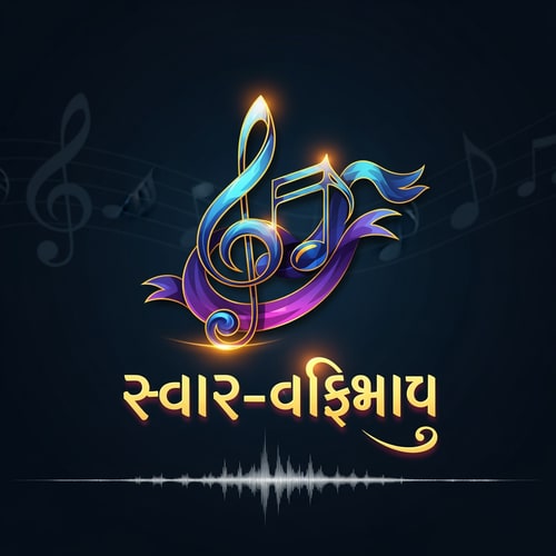 AI Design for "સ્વર-વૈભવ"
only logo music and song
only name "સ્વર-વૈભવ"
but only no english