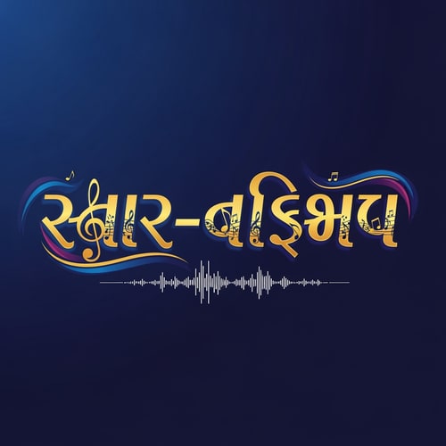 AI Design for "સ્વર-વૈભવ"
only logo music and song
only name "સ્વર-વૈભવ"
but only no english