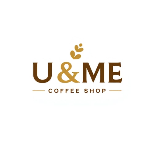 AI Design for "U & ME" COFFEE SHOP MODERN STYLE NAME