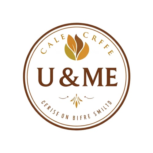 AI Design for "U & ME" COFFEE SHOP MODERN STYLE NAME