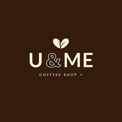 AI Design for "U & ME" COFFEE SHOP MODERN STYLE NAME