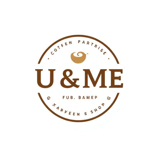 AI Design for "U & ME" COFFEE SHOP MODERN STYLE NAME