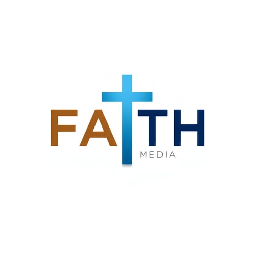 AI Design for design a logo for faith media with a cross incorporated in a seemless way