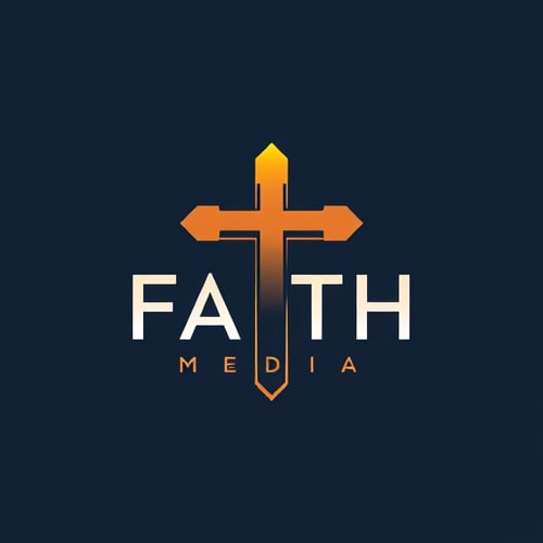 AI Design for generate a logo of a cross for a business name faith media (a marketing business focusing mainly f devotional aspects for chritsians)
