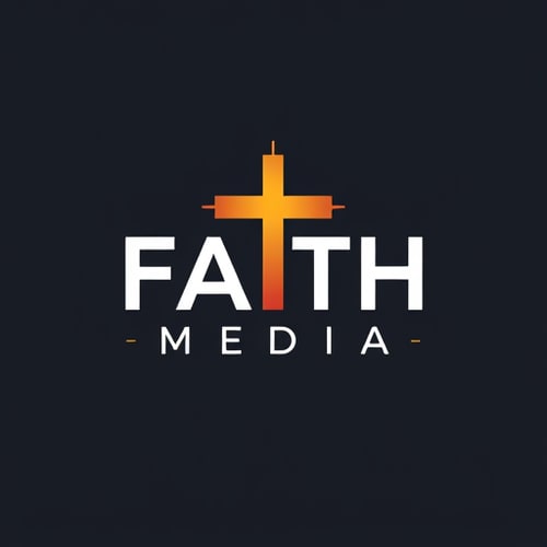 AI Design for design a logo for faith media with a cross incorporated in a seemless way for a marketing business