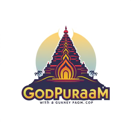 AI Design for Logo Design: Gopuram with deepam