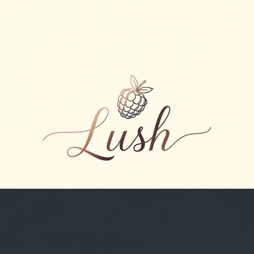 AI Design for Dessert shop logo name: Lush Style: Modern Elegant