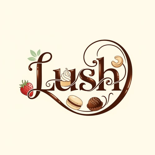 AI Design for Dessert shop logo name: Lush