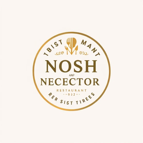 AI Design for NOSH AND NECTOR restaurant esthetic logo