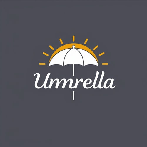 AI Design for logo for a sunscreen named Umbrella