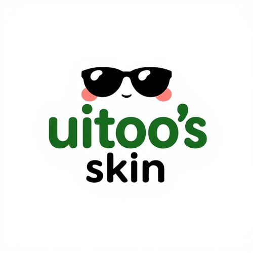 AI Design for potresti generare un logo per una azienda di moda, magari con qualche emoji inerente cui si chiama uitoo's skin? i colori sul verde grazie