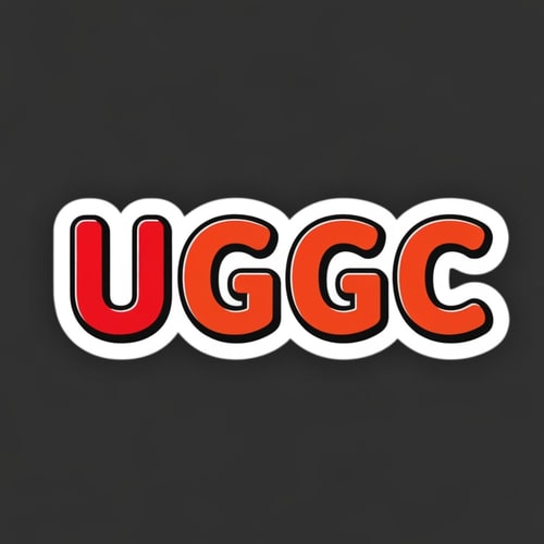 AI Design for create lego logo but instead of the letters spelling "lego" make it spell "UGC"