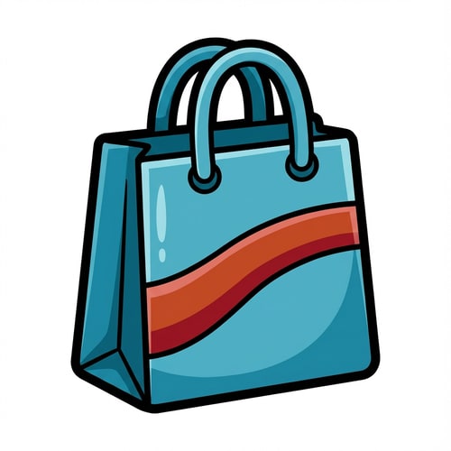 AI Design for create a shopping bag
The attached image represents the overall artistic style and aesthetic. Use it as a reference for visual consistency and design language. Do not replicate these images directly, but capture the general artistic direction and style.
General color scheme includes: #50b4c8, #c85028, #14a0c8, #a01428, #006478
And follow these custom instructions: create cartoonish vector icons