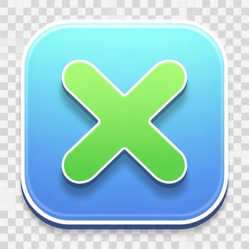 AI Design for make a videogame close button dont put any words just a button make it cartoonish but slightly cool modern looking with a transparent background