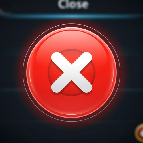 AI Design for make a videogame close button