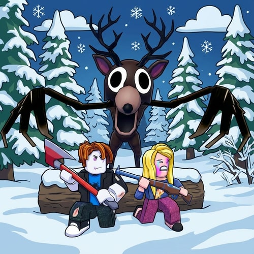 AI Design for make the background slightly more cartoonish winter