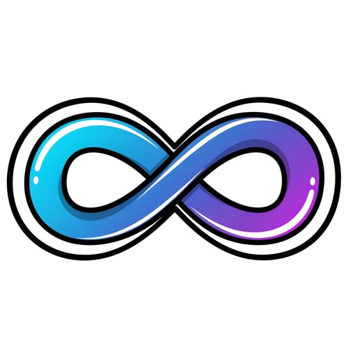 AI Design for create a cartoonish vecor icon of the infinity symbol
