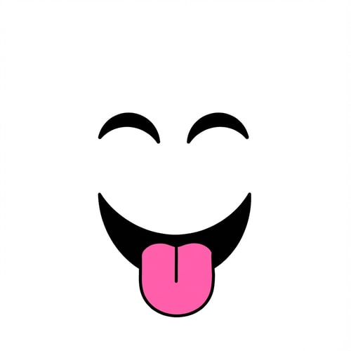 AI Design for make this face look happy whilst keeping the standard art style and changing absolutely nothing else. add/remove color if seen as necessary