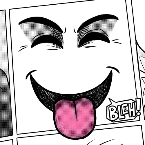 AI Design for make this face look comic book style whilst keeping the standard art style and changing absolutely nothing else. add/remove color if seen as necessary