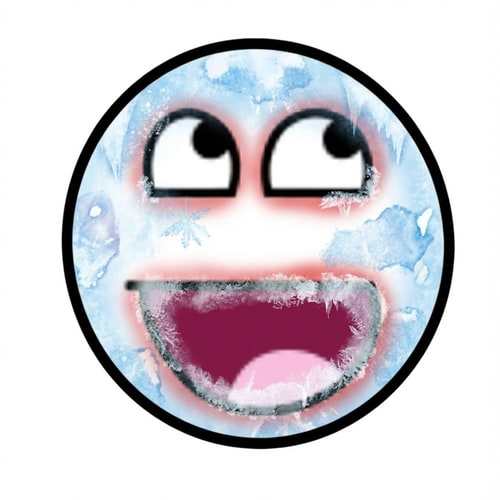 AI Design for make the face look like it has frostbite and change absolutely nothing else