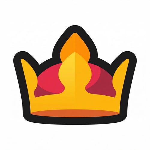 AI Design for upscale image quality and make the background white DO NOT ALTER THE APPEARANCE OF THE CROWN WHATSOEVER