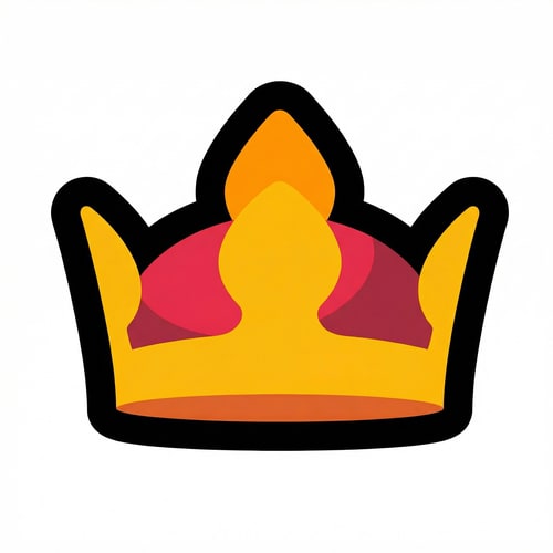 AI Design for upscale image quality and make the background white DO NOT ALTER THE APPEARANCE OF THE CROWN WHATSOEVER