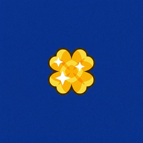 AI Design for size this gold clover down to the exact size of this purple clover DO NOT CHANGE ANYTHING ELSE