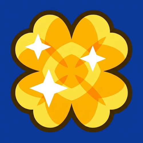 AI Design for size this gold clover down to the exact size of this purple clover DO NOT CHANGE ANYTHING ELSE