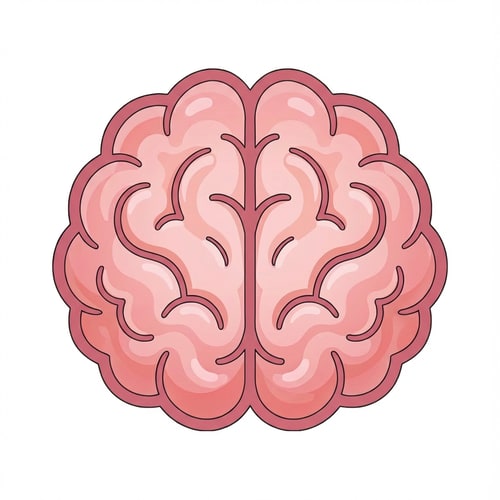 AI Design for add a very slight black outline to the brain