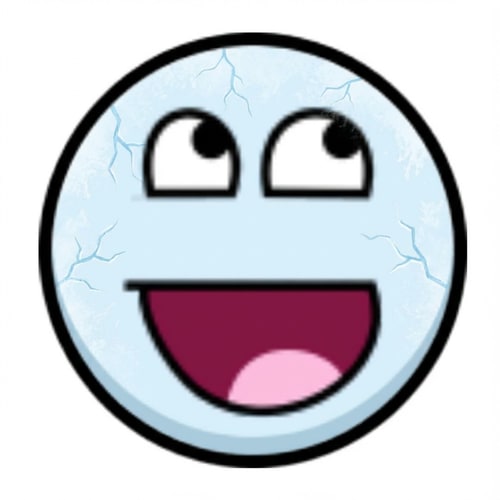 AI Design for Add subtle frostbite effects to the face only. Keep the exact same face shape, eyes, mouth, proportions, line thickness, and background. Do not move, resize, or redesign any elements. Only add minimal icy texture and light blue frost cracks on the cheeks and forehead. Slightly cool the face color tone. No glow, no extra shading, no new details, no background changes.Do NOT add any circular border, outline, stroke, edge, or enclosing shape of any kind. Do NOT redraw or re-vectorize the face shape. Keep the face open with no boundary. Apply frostbite effects only to the existing facial features. Preserve the exact eyes, mouth, proportions, and background. No new shapes, no outlines, no borders, no frame.