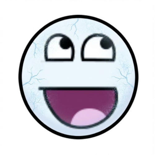 AI Design for Add subtle frostbite effects to the face only. Keep the exact same face shape, eyes, mouth, proportions, line thickness, and background. Do not move, resize, or redesign any elements. Only add minimal icy texture and light blue frost cracks on the cheeks and forehead. Slightly cool the face color tone. No glow, no extra shading, no new details, no background changes.