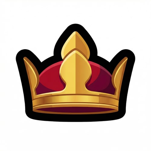 AI Design for make this crown feel VIP+ do not change the art style or dramastically alter features or the style do not write VIP+ on the crown either, you can either change the colors or slightly modify the crown do not add sparkles
