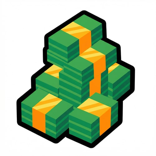 AI Design for make the BG white, add a couple more bills to this stack slightly bigger DO NOT CHANGE ANYTHING ELSE