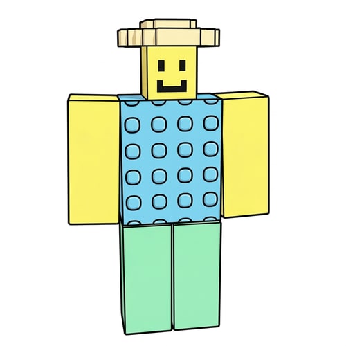 AI Design for add a black outline to this character DO NOT CHANGE ANYTHING ELSE MAKE IT 10PX THICK