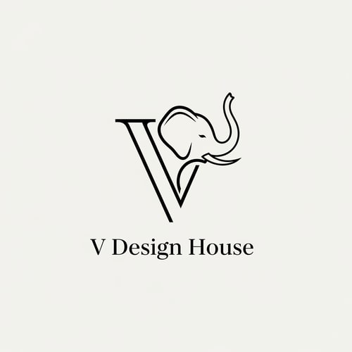 AI Design for A stylized elephant outline forming the letter “V”
A stylized elephant outline forming the letter “V”
Thin, elegant lines
Elephant trunk curved upward (symbol of luck & prosperity)
Text below:
V Design House
Font style: Modern serif (luxury look)
Thin, elegant lines
Text below:
V Design House
Font style: Modern serif (luxury look)