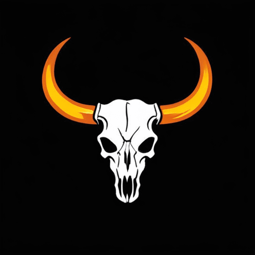 AI Design for Longhorn skull, fire, grill grate, 