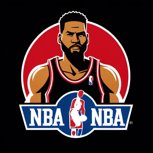 AI Design for An nba style logo of A man grilling