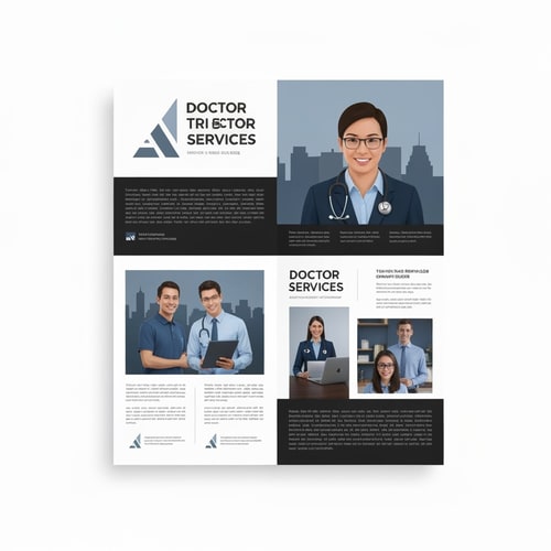 AI Design for Doctor Services Tri-Fold Brochure Content