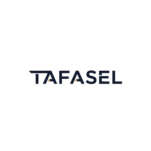 AI Design for Design a clean, minimalist, and futuristic wordmark logo for a general contracting company named “TAFASEL”.

Concept:
- The logo must be purely typographic using the word “TAFASEL” only (no icons or إضافات خارجية).
- Introduce a subtle, intelligent design twist on the first letter “T” to reflect engineering or construction (e.g., structural beam, modular joint, architectural alignment).
- The modification must be minimal, precise, and seamlessly integrated — not decorative or exaggerated.

Style:
- Modern, professional, and high-end corporate identity
- Minimalist with a futuristic touch
- Strong geometric construction and visual balance
- Clean lines, sharp edges, and precise spacing
- Reflects reliability, structure, and technical excellence

Typography:
- Custom geometric sans-serif style
- Slightly bold weight
- Balanced kerning and alignment
- Letters should feel engineered, not stylized

Colors:
- Use a refined, non-light color palette such as:
  - Deep navy
  - Graphite / charcoal black
  - Dark steel blue
- Optional: very subtle accent (e.g., muted metallic gold or deep cyan)
- Avoid bright, neon, or washed-out colors

Background:
- Pure white background only

Output:
- Centered composition
- Flat design (no mockups, no shadows, no textures, no gradients unless extremely subtle)
- Vector style appearance (sharp and scalable)
- High resolution

Mood:
- Confident, precise, and modern
- Slightly futuristic but still practical and grounded for a construction company
