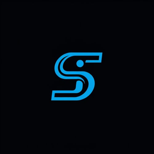AI Design for Logo Design:Minimalist tech icon logo for a company called Syntech.Create a modern monogram icon that merges the letters S and T into a single cohesive symbol.The T is bold and geometric, centered, while the S wraps around it in a smooth, futuristic shape.Use negative space so the letters are clever but readable.Add subtle circuit-inspired details (small nodes or lines) integrated into the S shape — not overly detailed.Color palette: electric blue, white, and black.Designed to look perfect in dark mode (black background with blue and white icon).Flat vector style, no gradients, no shadows, no text outside the icon.Clean, scalable, professional, suitable for a tech / software / AI company.