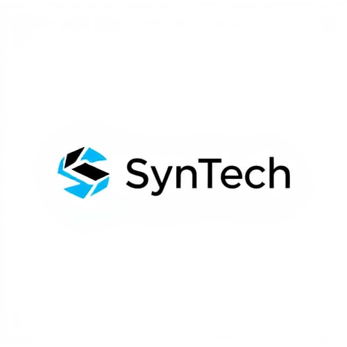 AI Design for Logo Design:Design a professional, minimalist, pixel-perfect technology logo for a brand named SynTech. The logo must be extremely precise, geometric, balanced, and technical, conveying modernity, intelligence, efficiency, and system-level thinking. The style must be futuristic, clean, flat, and suitable for IT, software, or technology branding.Canvas & Composition:Square canvas, minimum 1024x1024 pixelsSymbol should occupy roughly 40–50% of the width, wordmark 50–60%Perfect horizontal and vertical alignment; all elements must sit on the same baselineMargins: at least 20 pixels on all sidesLegible and sharp at small sizes (minimum 64x64 px)Symbol Design:Abstract geometric icon inspired by synchronization, networks, integration, and digital flowOptional subtle reference to the letters S or T using negative spaceUse precise angles: 30°, 45°, or 90° increments onlyLine stroke: 6–8 pixels on 500px scale; consistent throughoutCorners: sharp by default, rounded only if radius ≤ 4pxSymmetry where appropriate; asymmetry only for emphasisNegative space deliberate, no more than 30% of the symbolWordmark Typography:Text: SynTech, capital S and TGeometric sans-serif font, pixel-perfect renderingLetter spacing: +2 px on a 500px wide canvasStroke weight: match symbol line widthX should have sharper diagonals at exactly 45°Baseline aligned exactly with bottom of symbolColor Palette:Primary: black (#000000) and white (#FFFFFF)Optional accent: electric blue (#0077FF) or cyan (#00FFFF), applied sparingly (max 20% of logo)No gradients or shading unless linear and aligned perfectly along 0°, 45°, or 90°Scaling & Responsiveness:Must remain clear and legible at 64x64 px, 128x128 px, and 512x512 pxSymbol alone must be recognizable as a standalone iconProportions between symbol and wordmark must remain consistent when scalingFinal Instructions:All edges crisp, aligned pixel-perfectlyAvoid mascots, 3D effects, shadows, textures, clutter, or decorative elementsDesign must feel precise, professional, intelligent, premium, and timelessFuturistic and technical, not playful or trendy