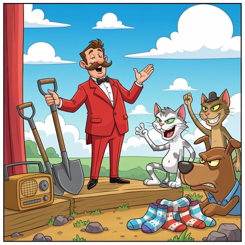 AI Design for design an auction image naything resmebling an auction cartoon image